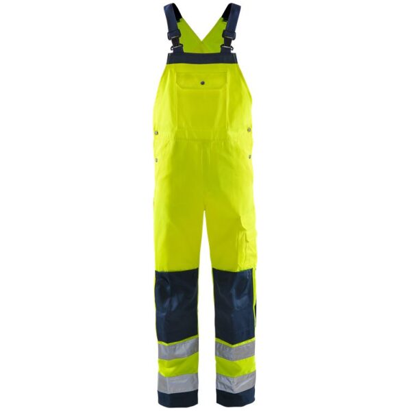 Fristads High vis bib'n'brace class 2 1001 TH -  Yellow/ Blue