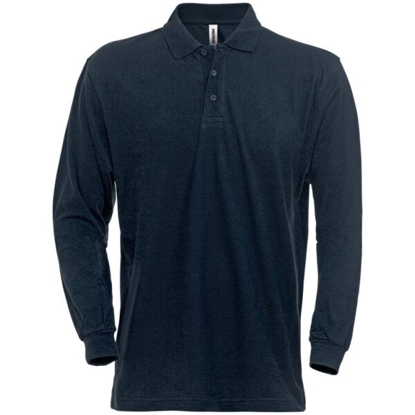 Fristads Acode heavy long sleeve polo shirt 1722 PIQ -  Blue