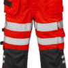 Fristads High vis craftsman pirate trousers class 2 2027 PLU -  Red
