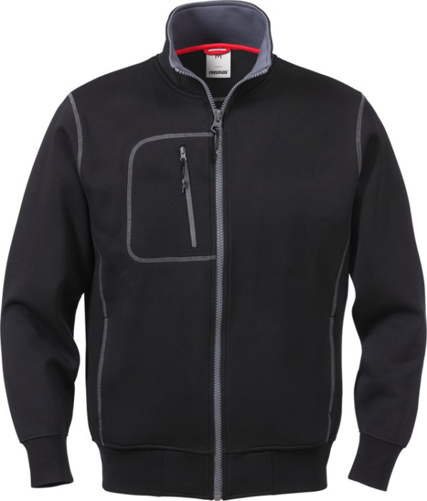 Fristads Acode sweat jacket 1747 DF -  Black