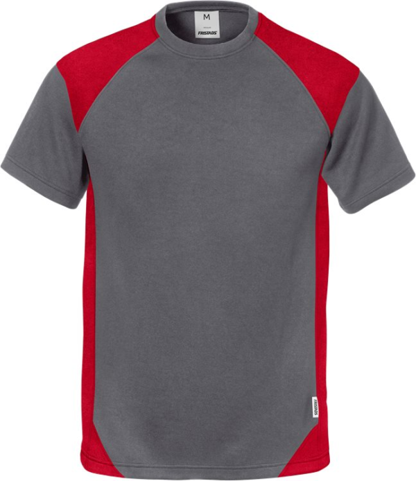 Fristads T-shirt 7046 THV - Red/ Grey Fristads T-shirt 7046 THV - Red/ Grey