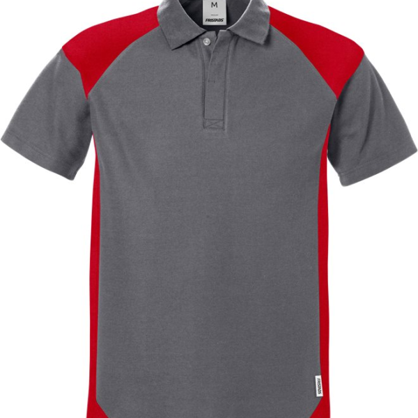 Fristads Polo shirt 7047 PHV -  Red/ Grey