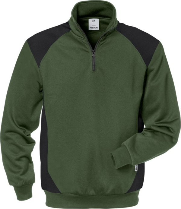 Fristads Half zip sweatshirt 7048 SHV -  Green