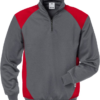 Fristads Half zip sweatshirt 7048 SHV -  Red/ Grey