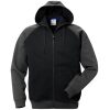 Fristads Acode hooded sweat jacket 1757 DF -  Black