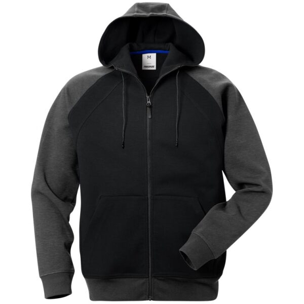 Fristads Acode hooded sweat jacket 1757 DF -  Black