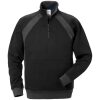 Fristads Acode half zip sweatshirt 1755 DF -  Black