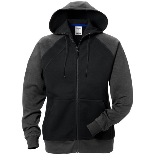 Fristads Acode hooded sweat jacket woman 1760 DF - Black