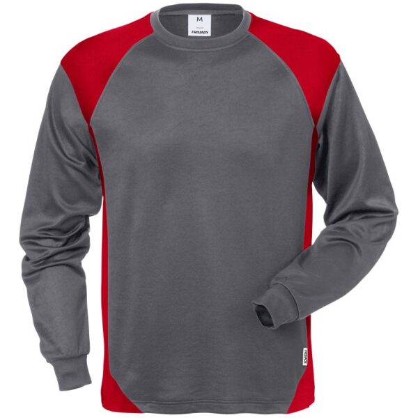 Fristads Long sleeve t-shirt 7071 THV -  Red/ Grey