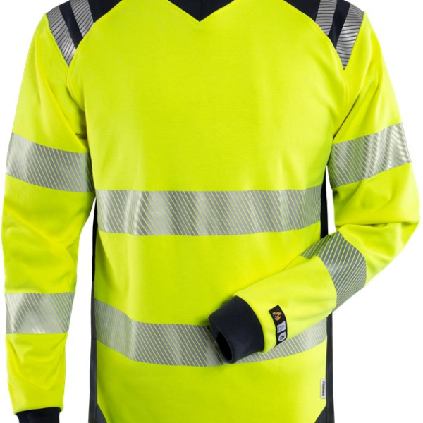 Fristads Flamestat high vis long sleeve T-shirt class 3 7359 TFL -  Yellow