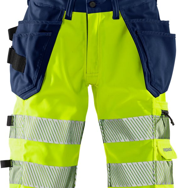 Fristads High vis craftsman stretch shorts class 1 2509 PLU -  Yellow